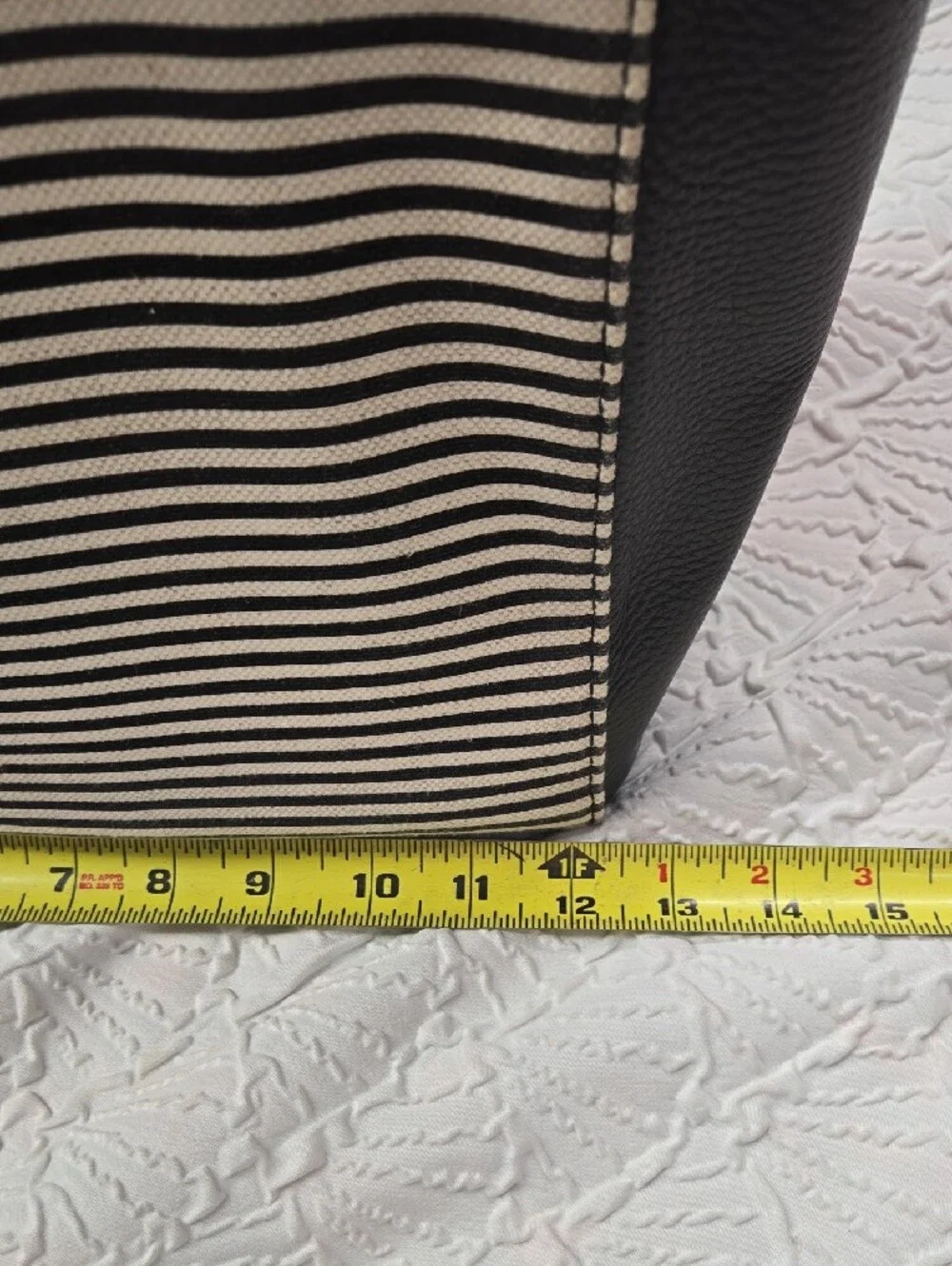 Kate Spade Houston Street Leo Striped Leather Satchel Tote